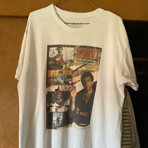 ScarFace White Graphic T Shirt
